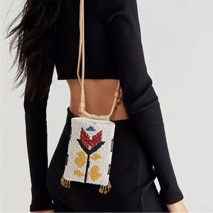 Free people Bobbi beaded crossbody bag
